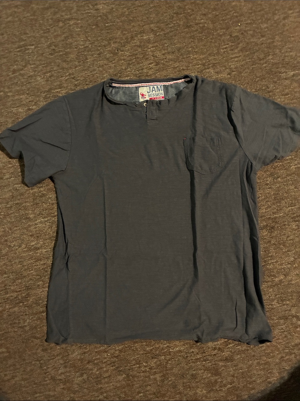 Men's Short Sleeve Pocket Tee in Dark Charcoal